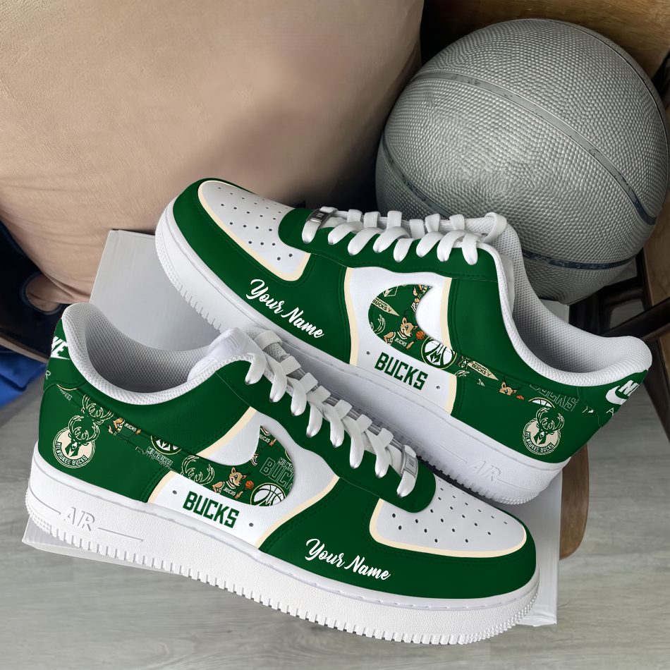 [HOT DEAL] NEW CUSTOMIZED NBA11 MBU MILWAUKEE BUCKS AF1 SHOES