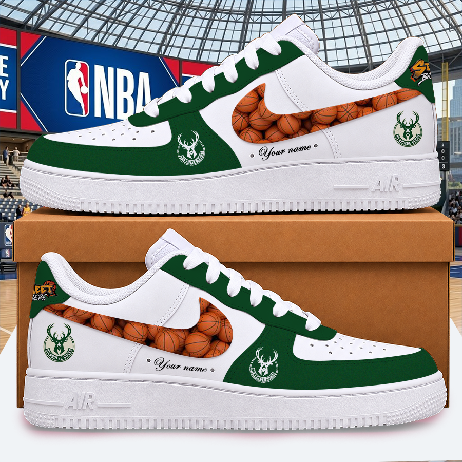 [HOT DEAL] NEW CUSTOMIZED NBA11 MBU MILWAUKEE BUCKS AF1 SHOES
