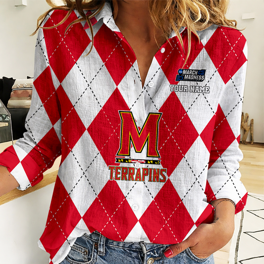 LIMITED DROP - NEW CUSTOMIZED | NCAA MAM11 MLT ML TERRAPINS WOMEN CASUAL SHIRT FOR FAN