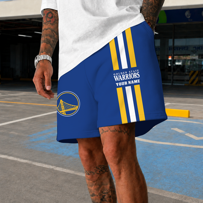 [HOT DEAL] NEW CUSTOMIZED NBA12 GSW GOLDEN STATE WARRIORS SHORT PANTS