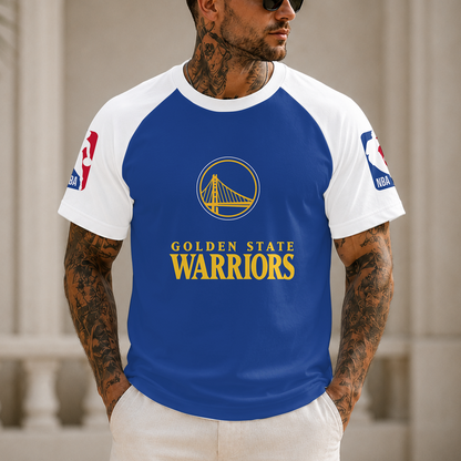 [HOT DEAL] NEW CUSTOMIZED NBA12 GSW GOLDEN STATE WARRIORS RAGLAN TEE
