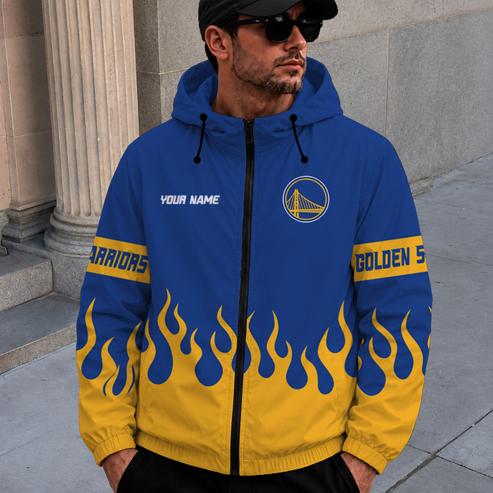 [HOT DEAL] NEW CUSTOMIZED NBA12 GSW GOLDEN STATE WARRIORS WINDBREAKER JACKET