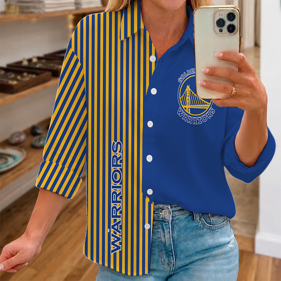 [HOT DEAL] NEW CUSTOMIZED NBA12 GSW GOLDEN STATE WARRIORS WOMEN CASUAL SHIRT FOR FAN