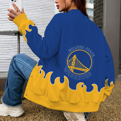 [HOT DEAL] NEW CUSTOMIZED NBA12 GSW GOLDEN STATE WARRIORS BASEBALL JACKET, SATIN VARSITY JACKET