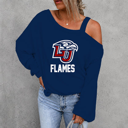 [FAN FAVORITE] NEW CUSTOMIZED NCAA CFH12 LIF LIBERTY FLAMES DROP SHOULDER SWEATSHIRT