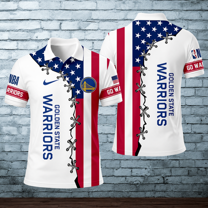 [HOT DEAL] NEW CUSTOMIZED NBA12 GSW GOLDEN STATE WARRIORS POLO SHIRT