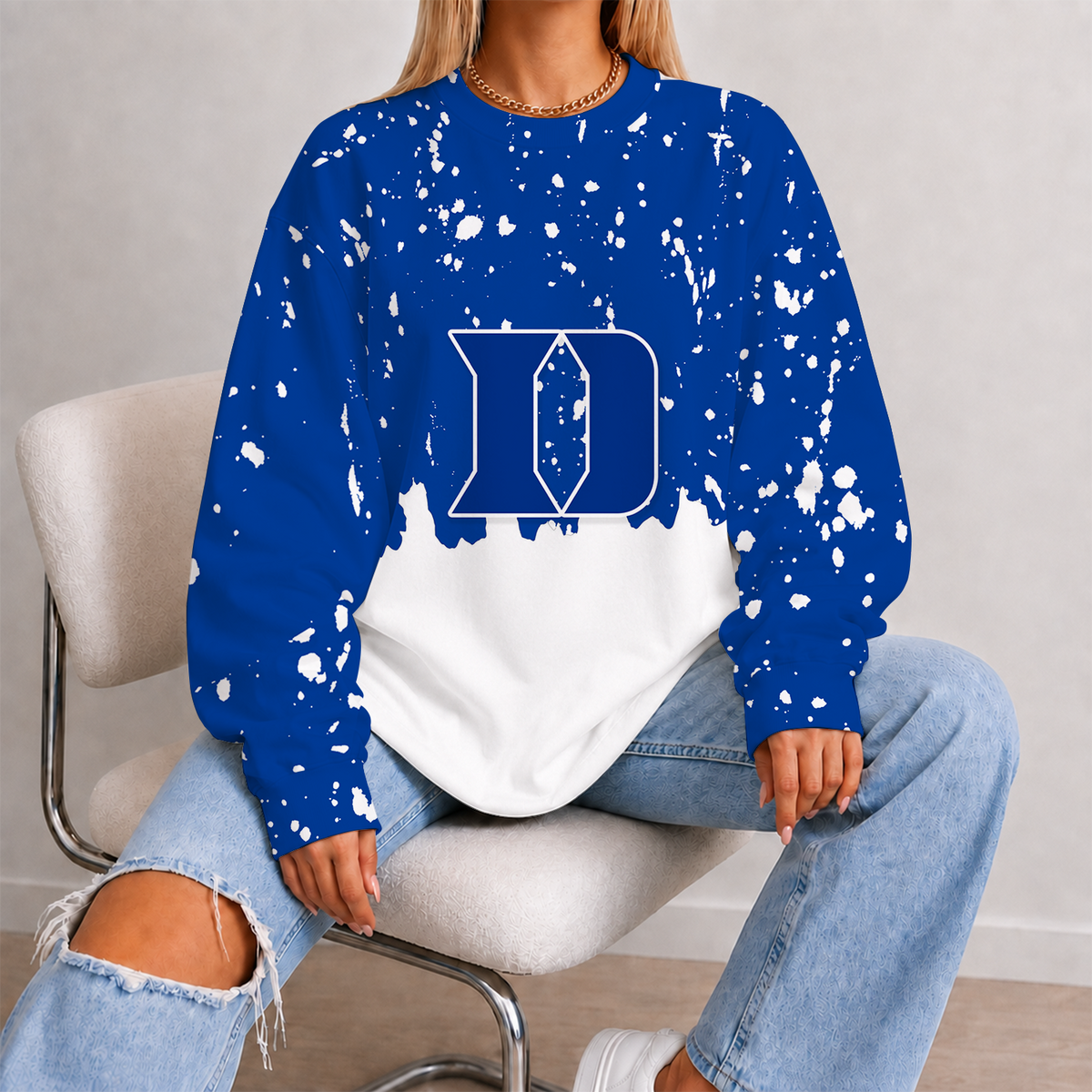 [FAN FAVORITE] NEW CUSTOMIZED NCAA CFH13 DLD DUKE BLUE DEVILS UNISEX SWEATSHIRT