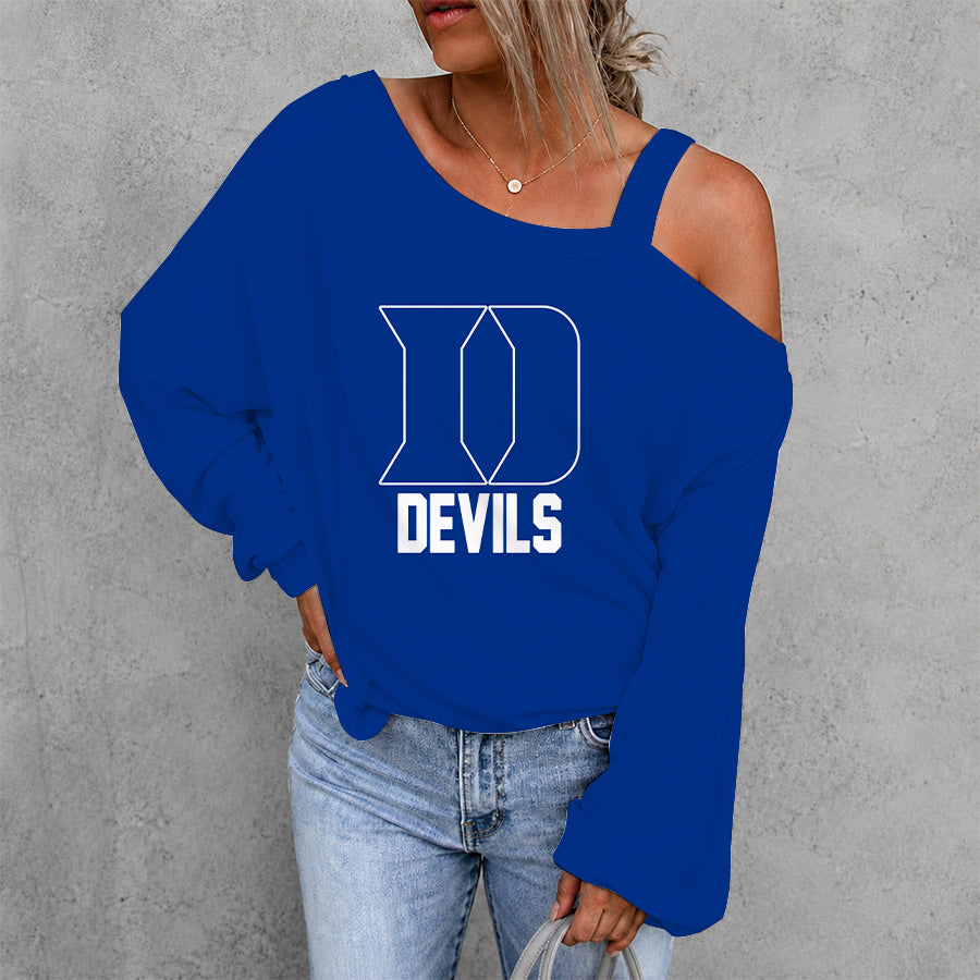 [FAN FAVORITE] NEW CUSTOMIZED NCAA CFH13 DLD DUKE BLUE DEVILS DROP SHOULDER SWEATSHIRT