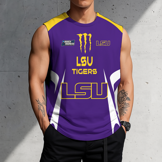 LIMITED DROP - NEW CUSTOMIZED | NCAA MAM13 LST LSU TIGERS MEN'S GYM SHIRT