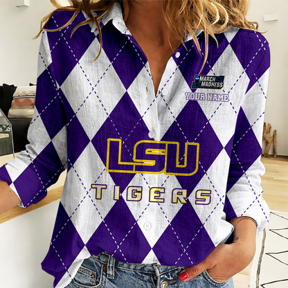 LIMITED DROP - NEW CUSTOMIZED | NCAA MAM13 LST LSU TIGERS WOMEN CASUAL SHIRT FOR FAN