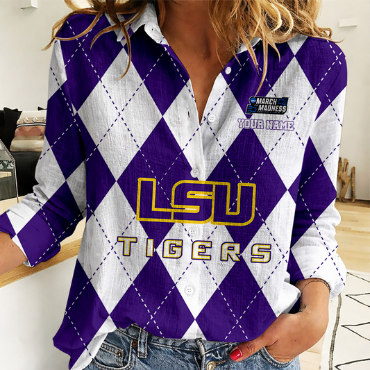 LIMITED DROP - NEW CUSTOMIZED | NCAA MAM13 LST LSU TIGERS WOMEN CASUAL SHIRT FOR FAN