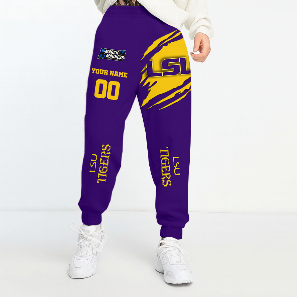 LIMITED DROP - NEW CUSTOMIZED | NCAA MAM13 LST LSU TIGERS UNISEX LONG PANTS