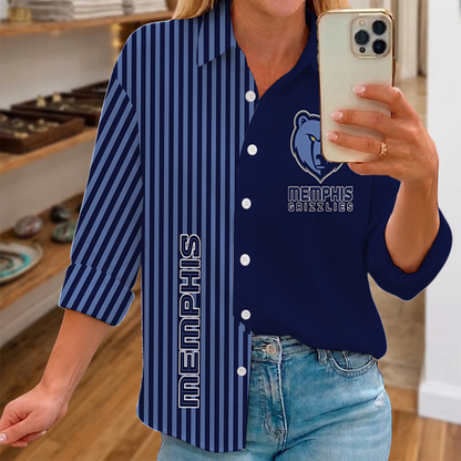 [HOT DEAL] NEW CUSTOMIZED NBA13 MGR MEMPHIS GRIZZLIES WOMEN CASUAL SHIRT FOR FAN