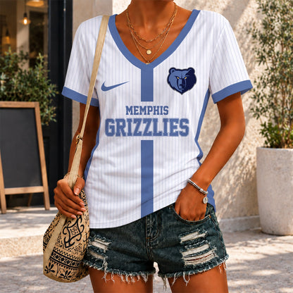 [HOT DEAL] NEW CUSTOMIZED NBA13 MGR MEMPHIS GRIZZLIES V-NECK FEMALE SHIRT