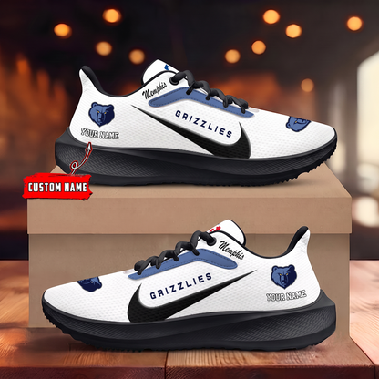 [HOT DEAL] NEW CUSTOMIZED NBA13 MGR MEMPHIS GRIZZLIES ROAD RUNNING SHOES