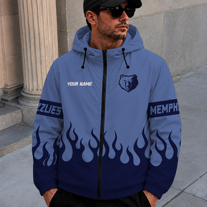 [HOT DEAL] NEW CUSTOMIZED NBA13 MGR MEMPHIS GRIZZLIES WINDBREAKER JACKET
