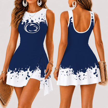 [FAN FAVORITE] NEW CUSTOMIZED NCAA MFF13 PNL PENN STATE NITTANY LIONS WOMEN'S SUMMER SKORT DRESS
