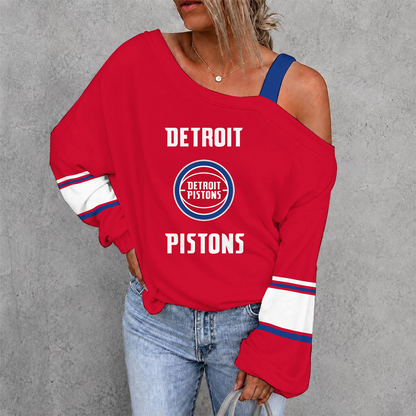 [HOT DEAL] NEW CUSTOMIZED NBA14 DPI DETROIT PISTONS DROP SHOULDER SWEATSHIRT