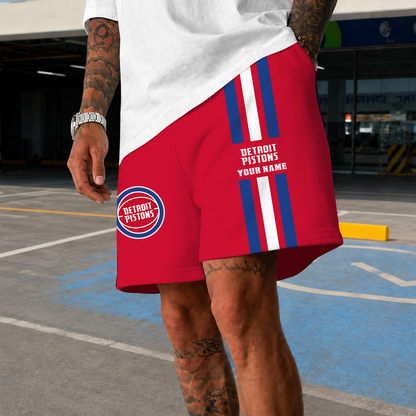 [HOT DEAL] NEW CUSTOMIZED NBA14 DPI DETROIT PISTONS SHORT PANTS