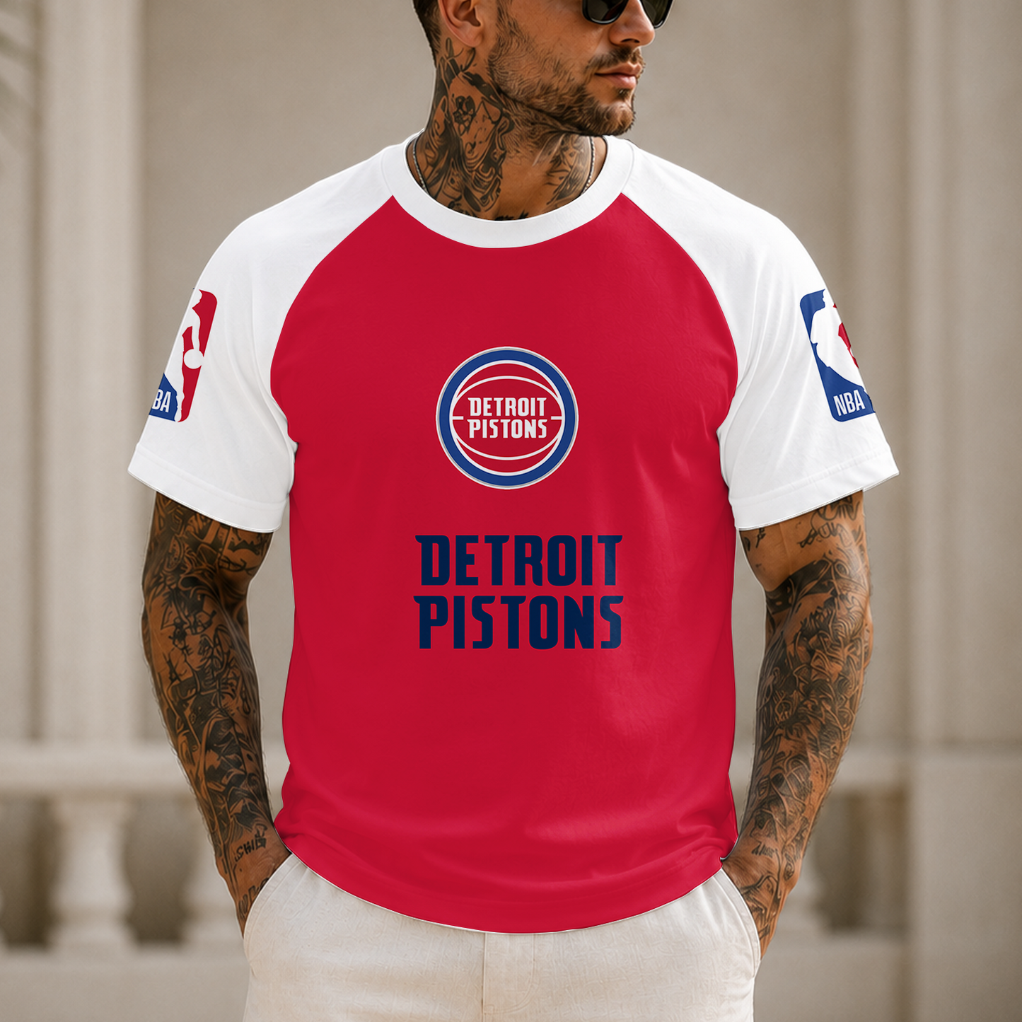 [HOT DEAL] NEW CUSTOMIZED NBA14 DPI DETROIT PISTONS RAGLAN TEE