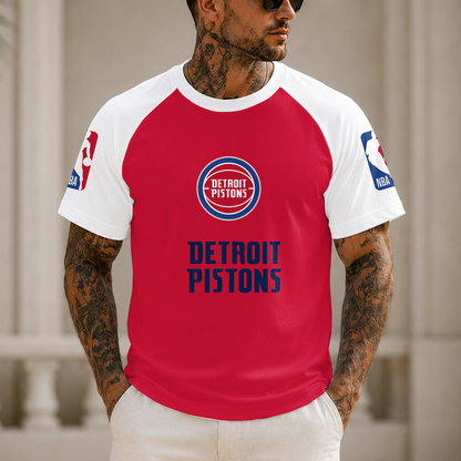 [HOT DEAL] NEW CUSTOMIZED NBA14 DPI DETROIT PISTONS RAGLAN TEE