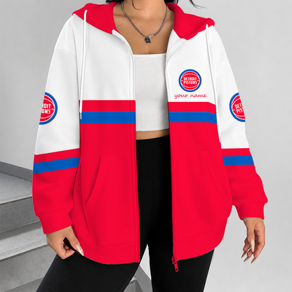 [HOT DEAL] NEW CUSTOMIZED NBA14 DPI DETROIT PISTONS ZIP HOODIE