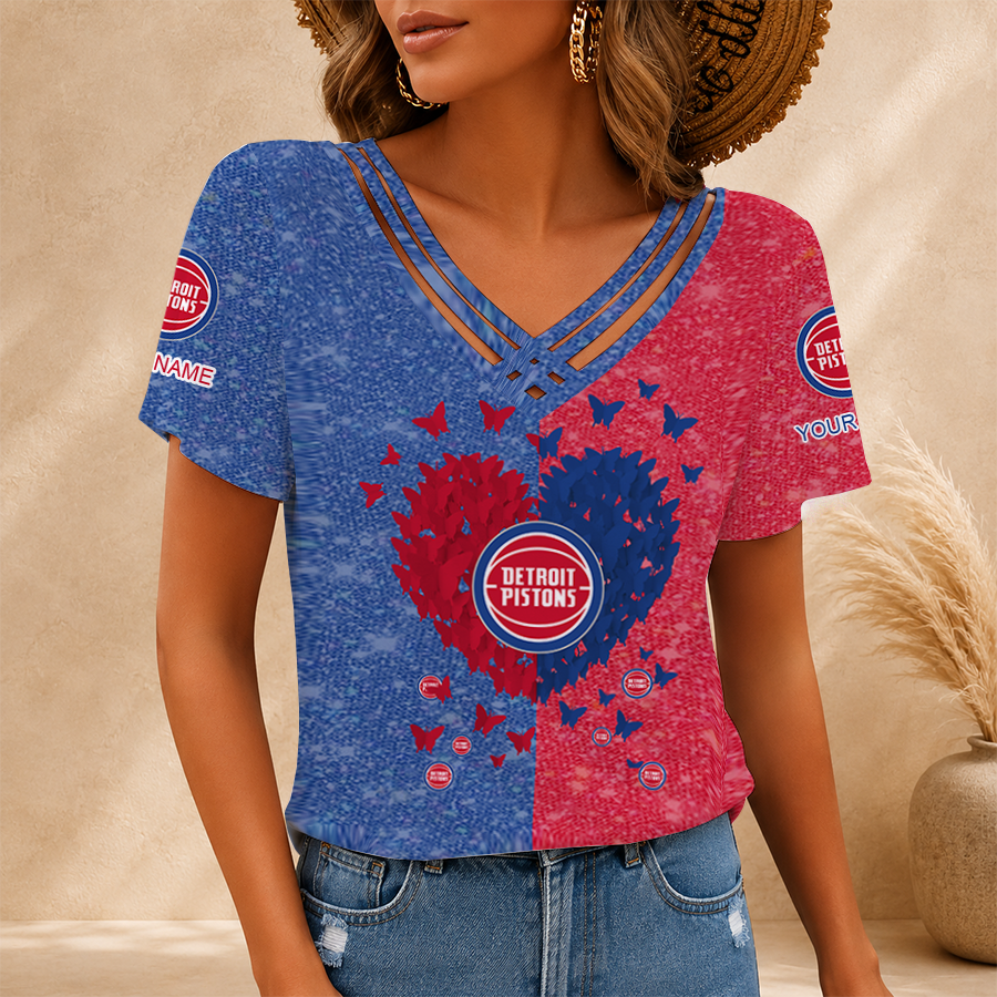 [HOT DEAL] NEW CUSTOMIZED NBA14 DPI DETROIT PISTONS V-NECK SHIRT