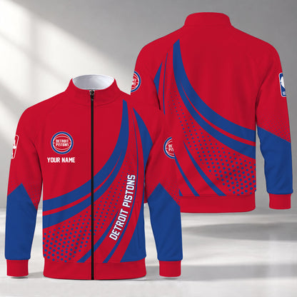 [HOT DEAL] NEW CUSTOMIZED NBA14 DPI DETROIT PISTONS STAND COLLAR JACKET