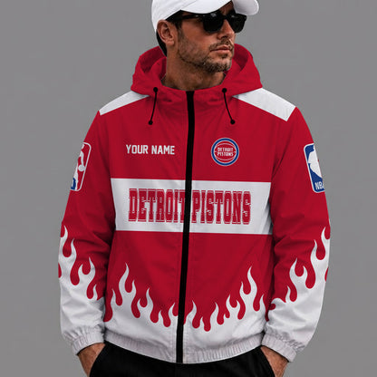 [HOT DEAL] NEW CUSTOMIZED NBA14 DPI DETROIT PISTONS WINDBREAKER JACKET