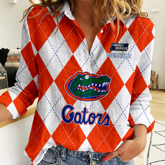 LIMITED DROP - NEW CUSTOMIZED | NCAA MAM14 FLG FL GATORS WOMEN CASUAL SHIRT FOR FAN