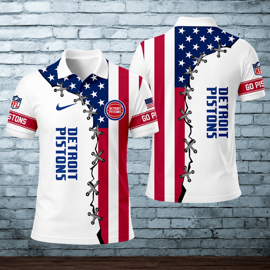 [HOT DEAL] NEW CUSTOMIZED NBA14 DPI DETROIT PISTONS POLO SHIRT