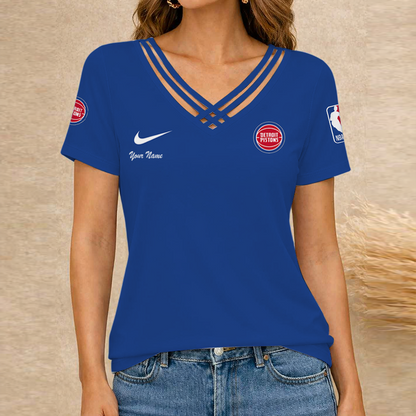 [HOT DEAL] NEW CUSTOMIZED NBA14 DPI DETROIT PISTONS V-NECK SHIRT