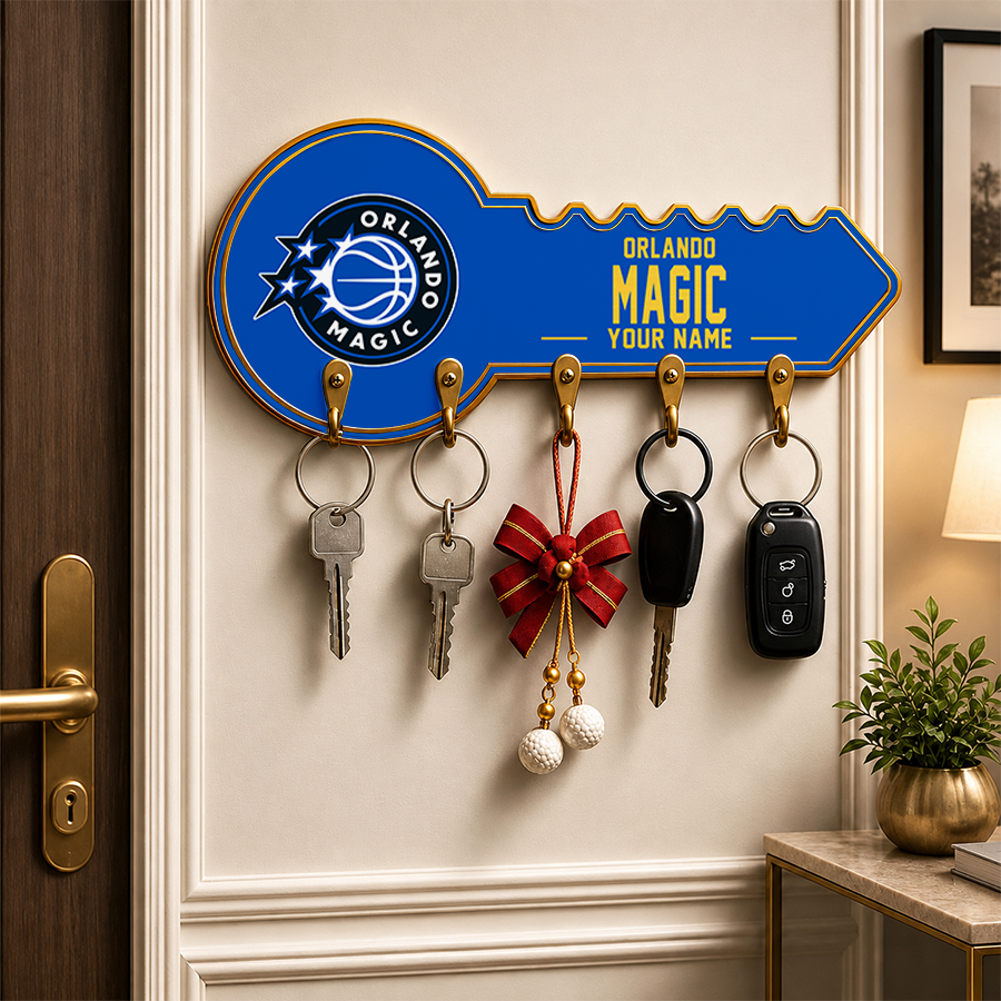 [HOT DEAL] NEW CUSTOMIZED NBA15 OMA ORLANDO MAGIC WALL KEY HOLDER FOR HOME