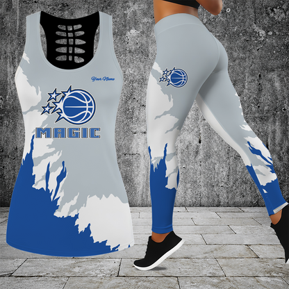 [HOT DEAL] NEW CUSTOMIZED NBA15 OMA ORLANDO MAGIC HOLLOW TANK TOP & LEGGINGS SET