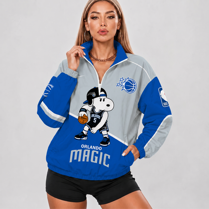 [HOT DEAL] NEW CUSTOMIZED NBA15 OMA ORLANDO MAGIC V-NECK ZIPPER SWEATSHIRT JACKET