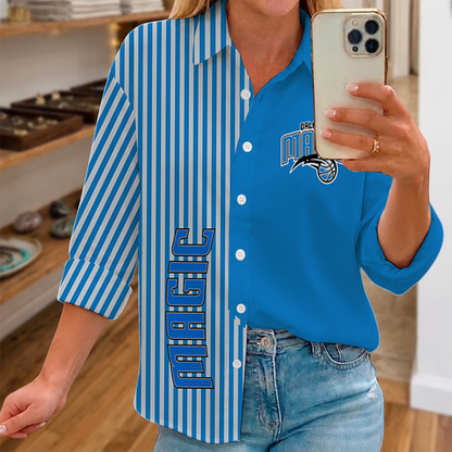 [HOT DEAL] NEW CUSTOMIZED NBA15 OMA ORLANDO MAGIC WOMEN CASUAL SHIRT FOR FAN