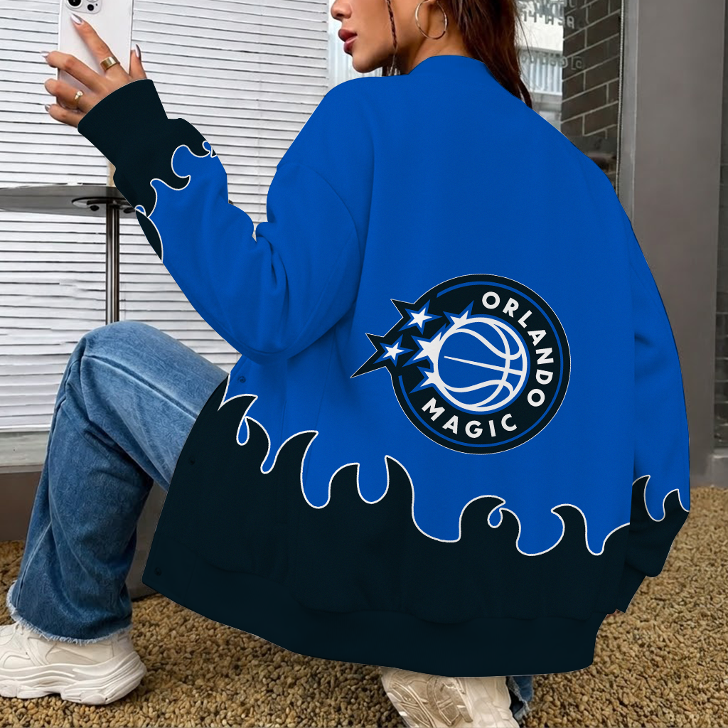 [HOT DEAL] NEW CUSTOMIZED NBA15 OMA ORLANDO MAGIC BASEBALL JACKET, SATIN VARSITY JACKET