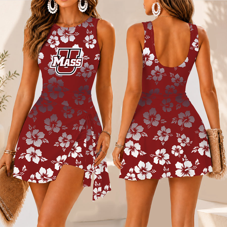 [FAN FAVORITE] NEW CUSTOMIZED NCAA CFH15 UMM UMASS MINUTEWOMEN WOMEN'S SUMMER SKORT DRESS