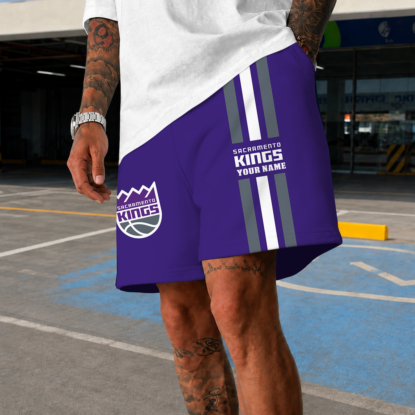 [HOT DEAL] NEW CUSTOMIZED NBA16 SKI SACRAMENTO KINGS SHORT PANTS