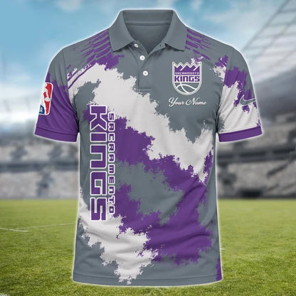 [HOT DEAL] NEW CUSTOMIZED NBA16 SKI SACRAMENTO KINGS MULTICOLOR POLO SHIRT