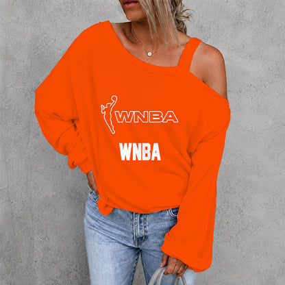 [FAN FAVORITE] NEW CUSTOMIZED WNBA16 WOMEN'S NATIONAL BASKETBALL ASSOCIATION WOMEN'S OFF-SHOULDER LONG SLEEVE SHIRT