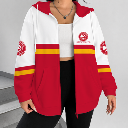 [HOT DEAL] NEW CUSTOMIZED NBA17 AHA ATLANTA HAWKS ZIP HOODIE