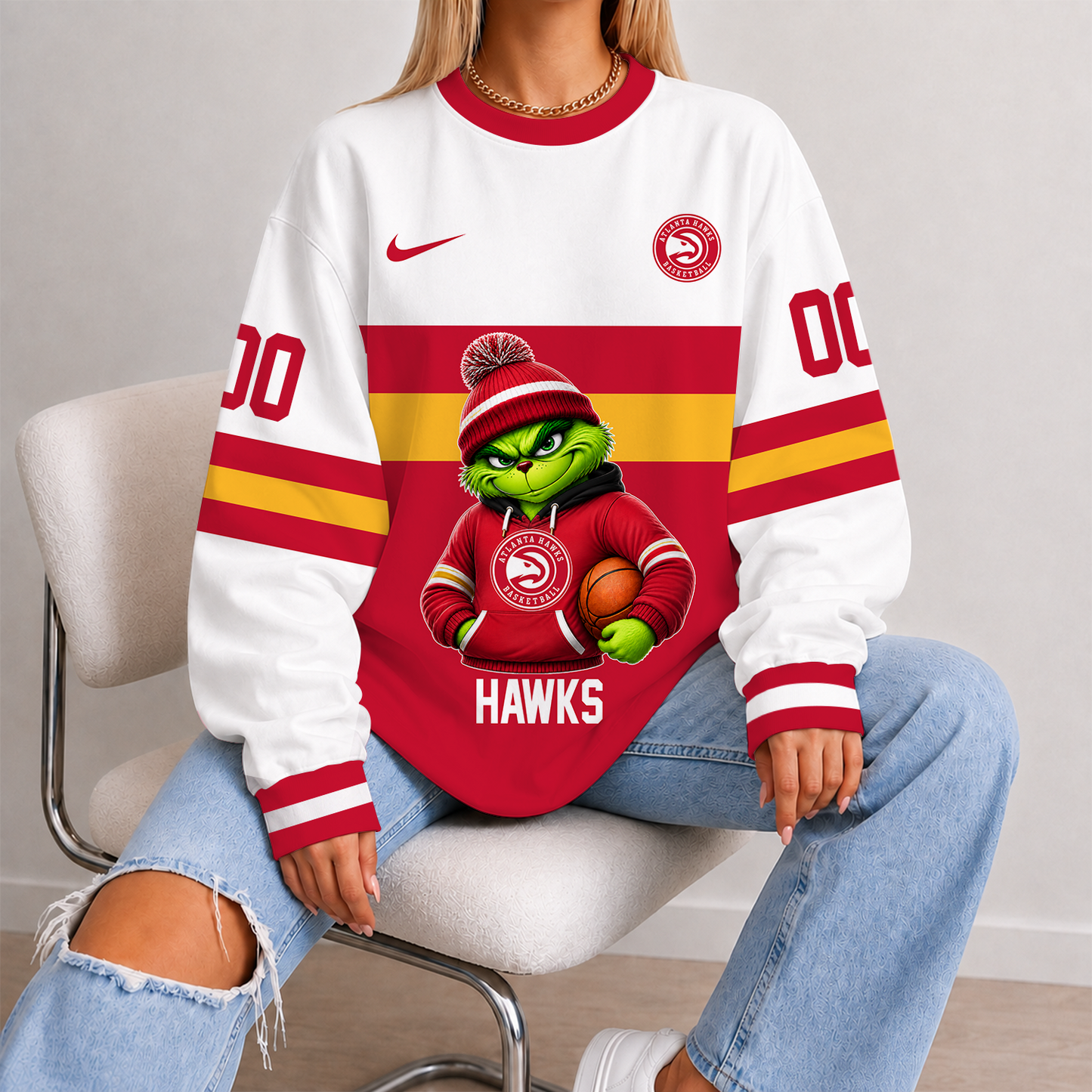 [HOT DEAL] NEW CUSTOMIZED NBA17 AHA ATLANTA HAWKS UNISEX SWEATSHIRT