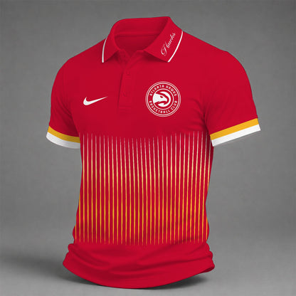 [HOT DEAL] NEW CUSTOMIZED NBA17 AHA ATLANTA HAWKS POLO SHIRT