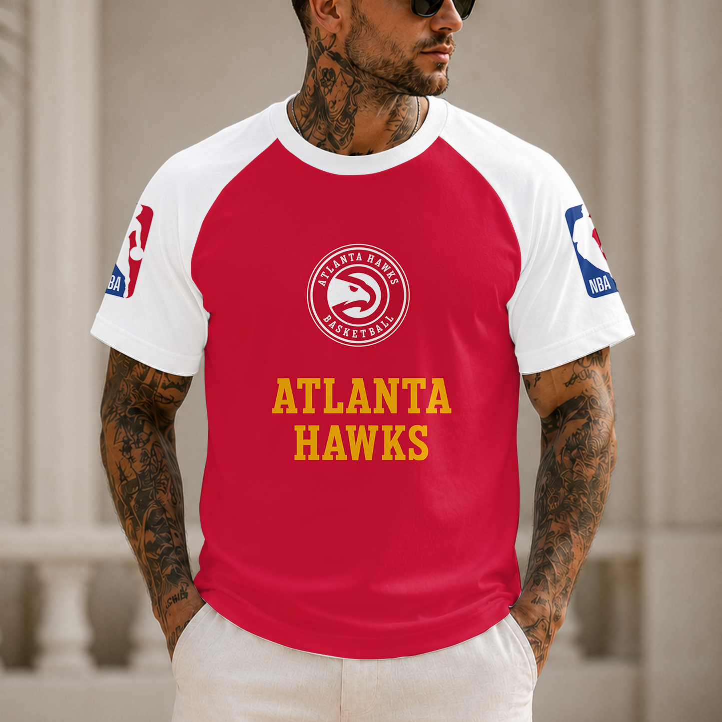 [HOT DEAL] NEW CUSTOMIZED NBA17 AHA ATLANTA HAWKS RAGLAN TEE