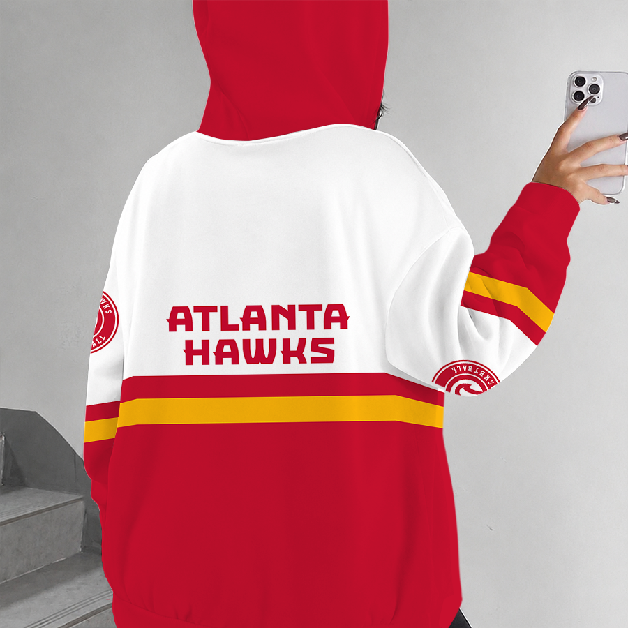 [HOT DEAL] NEW CUSTOMIZED NBA17 AHA ATLANTA HAWKS ZIP HOODIE