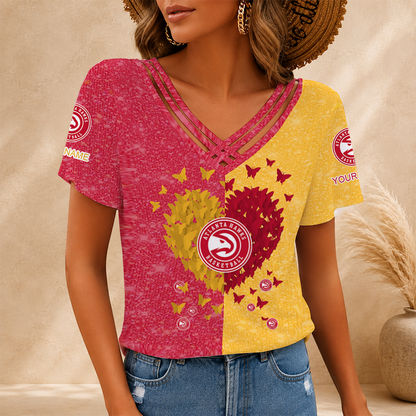 [HOT DEAL] NEW CUSTOMIZED NBA17 AHA ATLANTA HAWKS V-NECK SHIRT