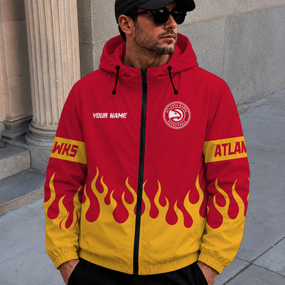 [HOT DEAL] NEW CUSTOMIZED NBA17 AHA ATLANTA HAWKS WINDBREAKER JACKET