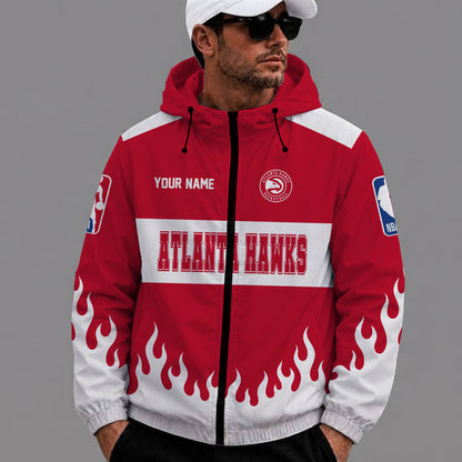 [HOT DEAL] NEW CUSTOMIZED NBA17 AHA ATLANTA HAWKS WINDBREAKER JACKET