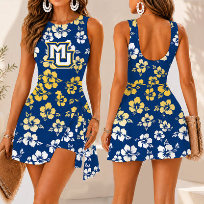 [FAN FAVORITE] NEW CUSTOMIZED NCAA MAM17 MGE MARQUETTE GOLDEN EAGLES WOMEN'S SUMMER SKORT DRESS
